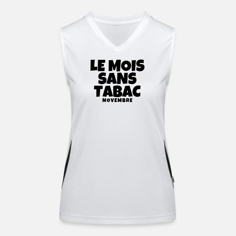 tabac, mois sans tabac, anti tabac Débardeur respirant contrasté Femme