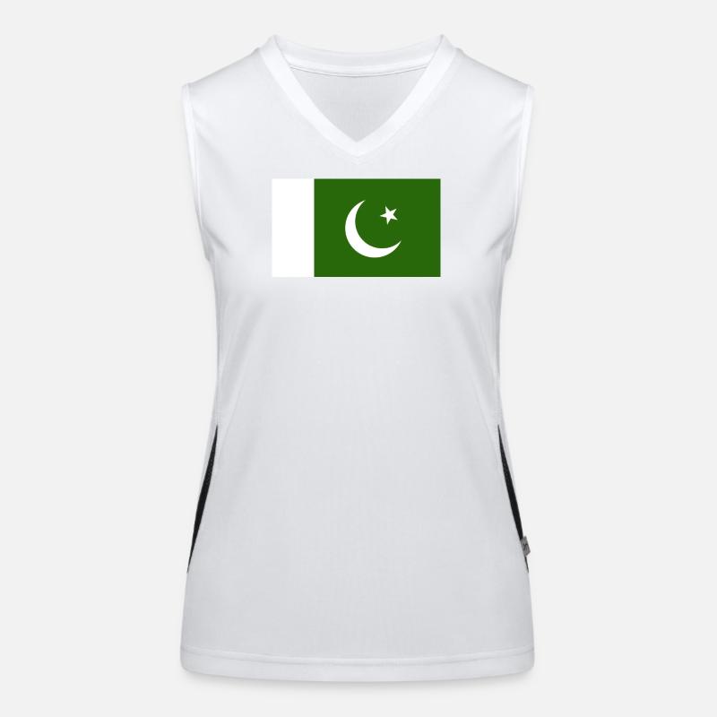 Drapeau du Pakistan Débardeur respirant contrasté Femme