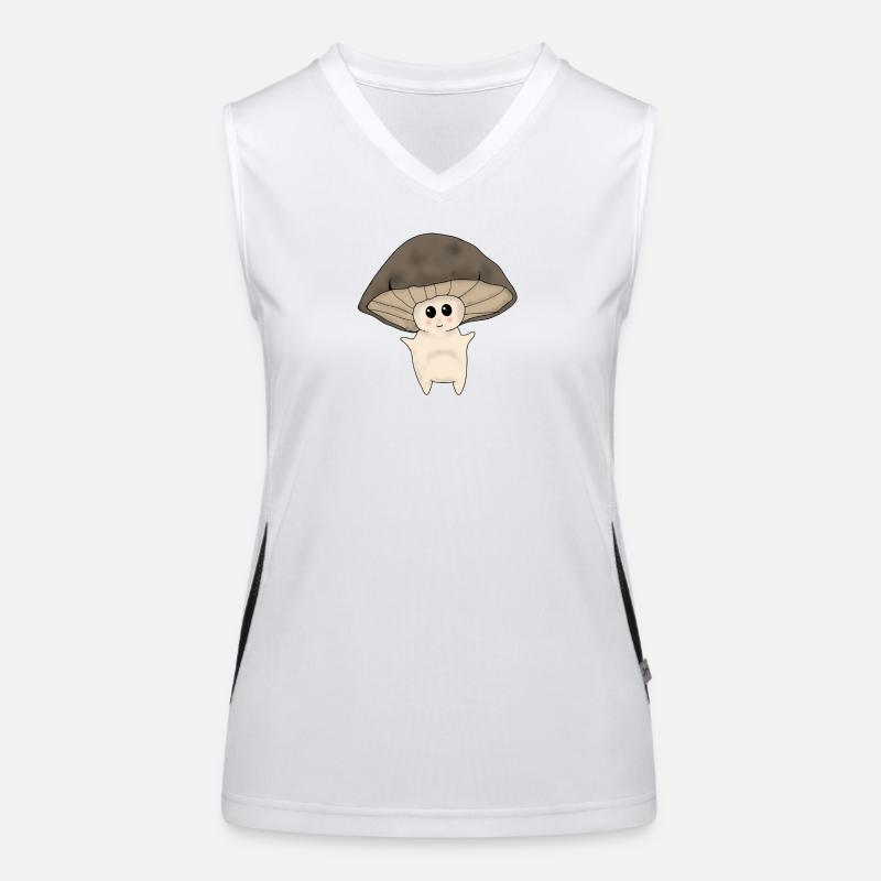 Pilzmännchen Funktionelles Kontrast-Tank Top für Frauen
