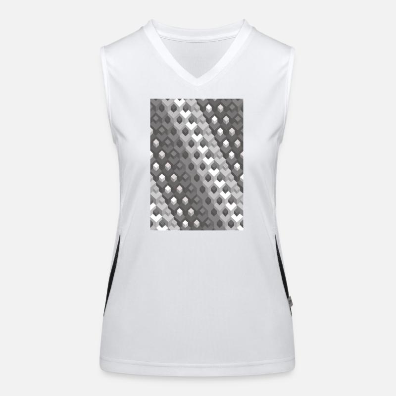 Grayscale gradient Turn right Women's Functional Contrast Tank Top