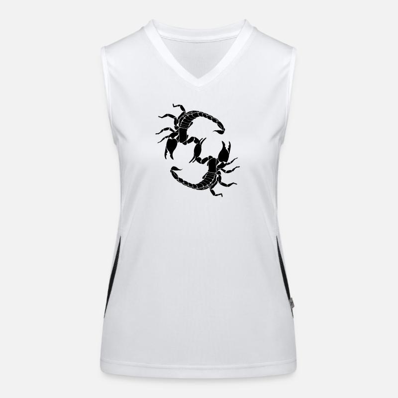 Black Scorpio - Letter S Women's Functional Contrast Tank Top