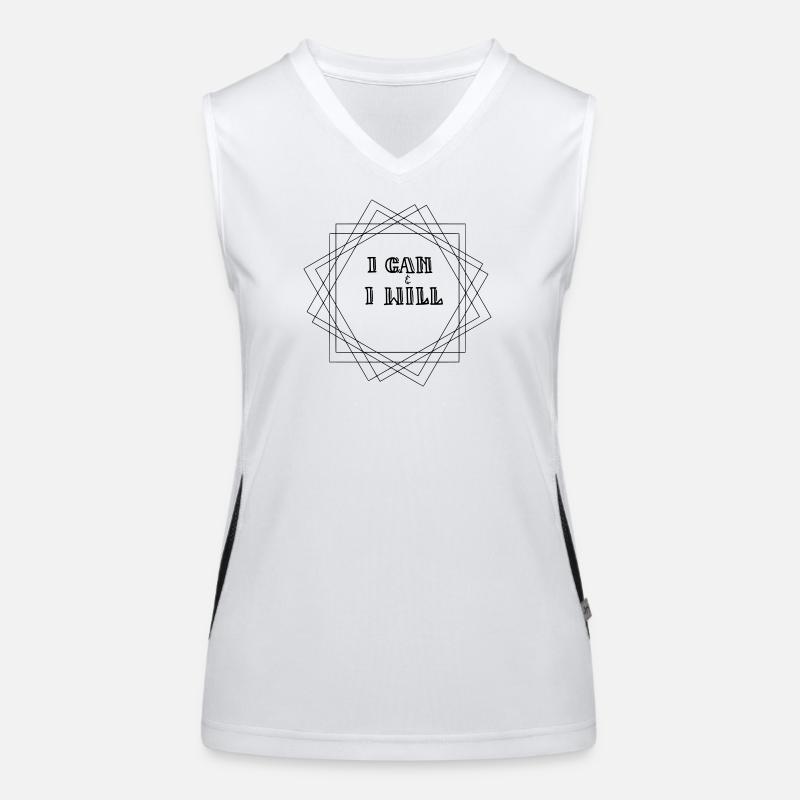 I can I will Funktionelles Kontrast-Tank Top für Frauen