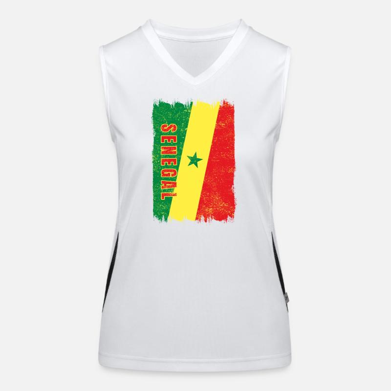 Drapeau du Sénégal Débardeur respirant contrasté Femme