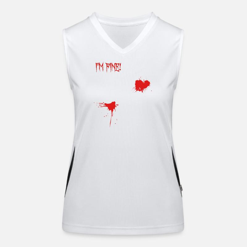 Je vais bien, éclaboussures de sang Débardeur respirant contrasté Femme