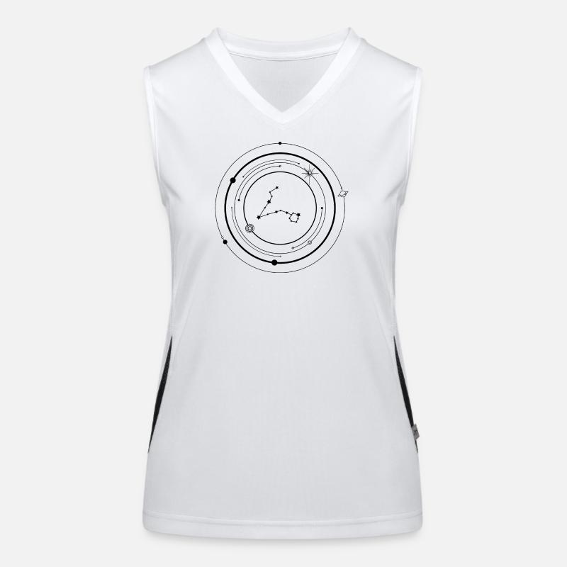 Mitternachts-Starburst-Silhouette Funktionelles Kontrast-Tank Top für Frauen