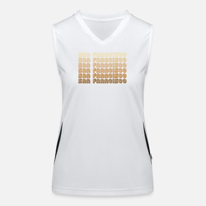 San Francisco Gradient Repeats Funktionelles Kontrast-Tank Top für Frauen