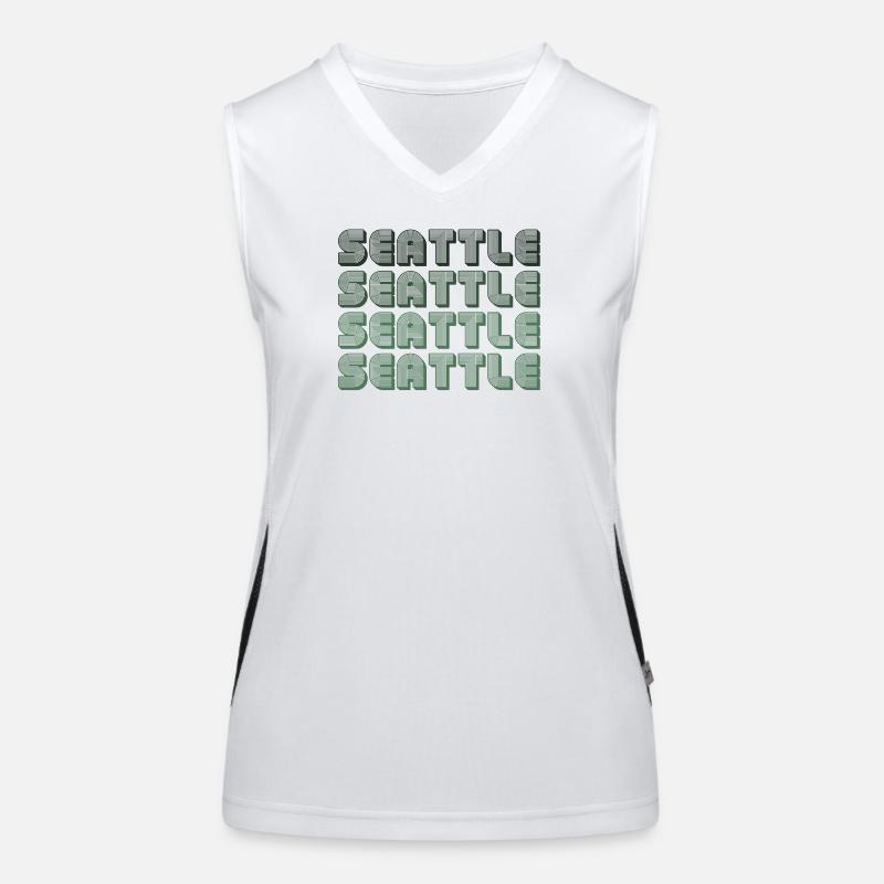Seattle Blockgrid Pattern Women's Functional Contrast Tank Top