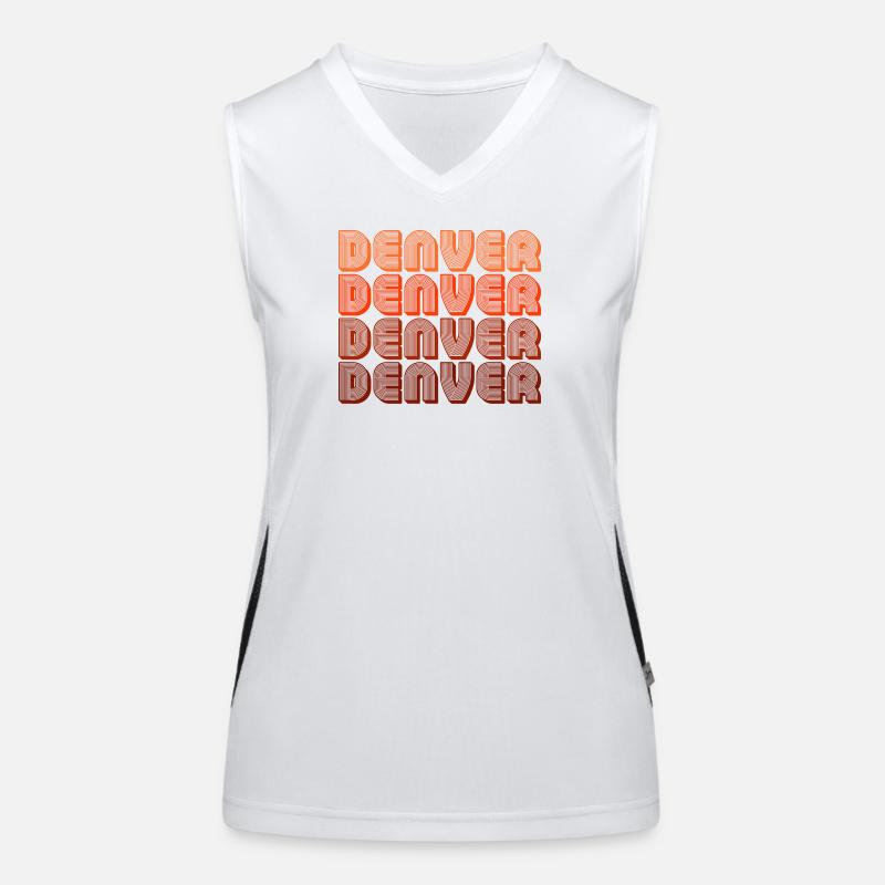 Denver Gradient Retro Pattern Women's Functional Contrast Tank Top