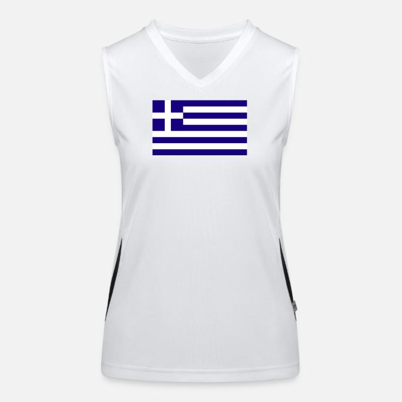 Drapeau national de la Grèce Débardeur respirant contrasté Femme