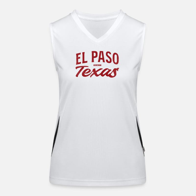 El Paso Texas Retro Script Women's Functional Contrast Tank Top