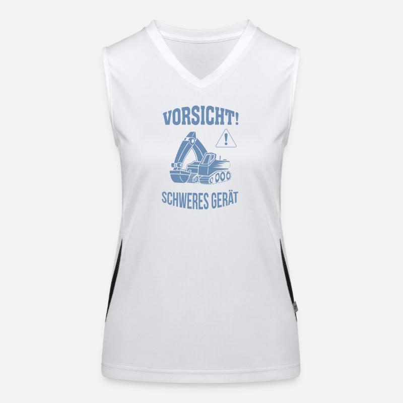 Bagger Baggerfahrer Baugeräteführer Schweres Gerät Funktionelles Kontrast-Tank Top für Frauen