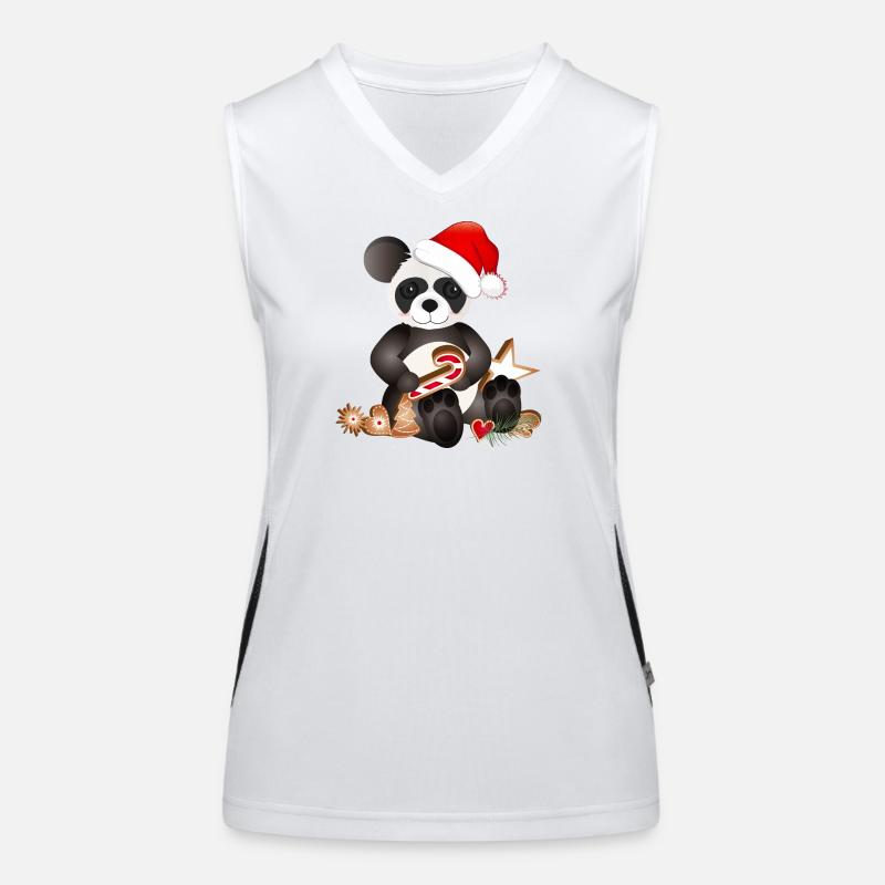petit panda sucré pour Noël Débardeur respirant contrasté Femme