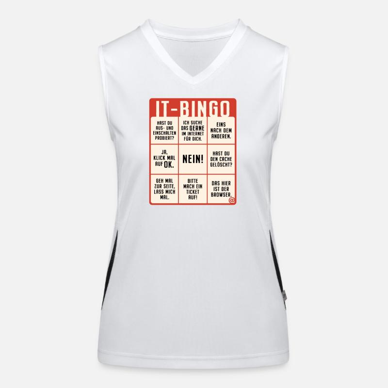 IT Support Bingo Service Desk IT Helpdesk Sysadmin Funktionelles Kontrast-Tank Top für Frauen