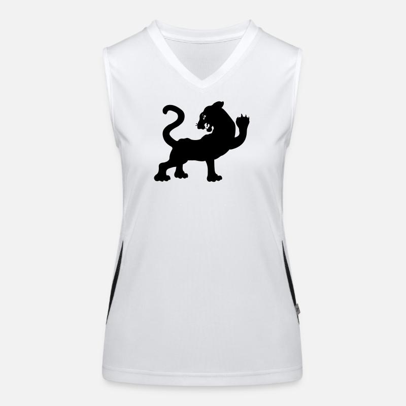 Tiger Schattenfigur Funktionelles Kontrast-Tank Top für Frauen