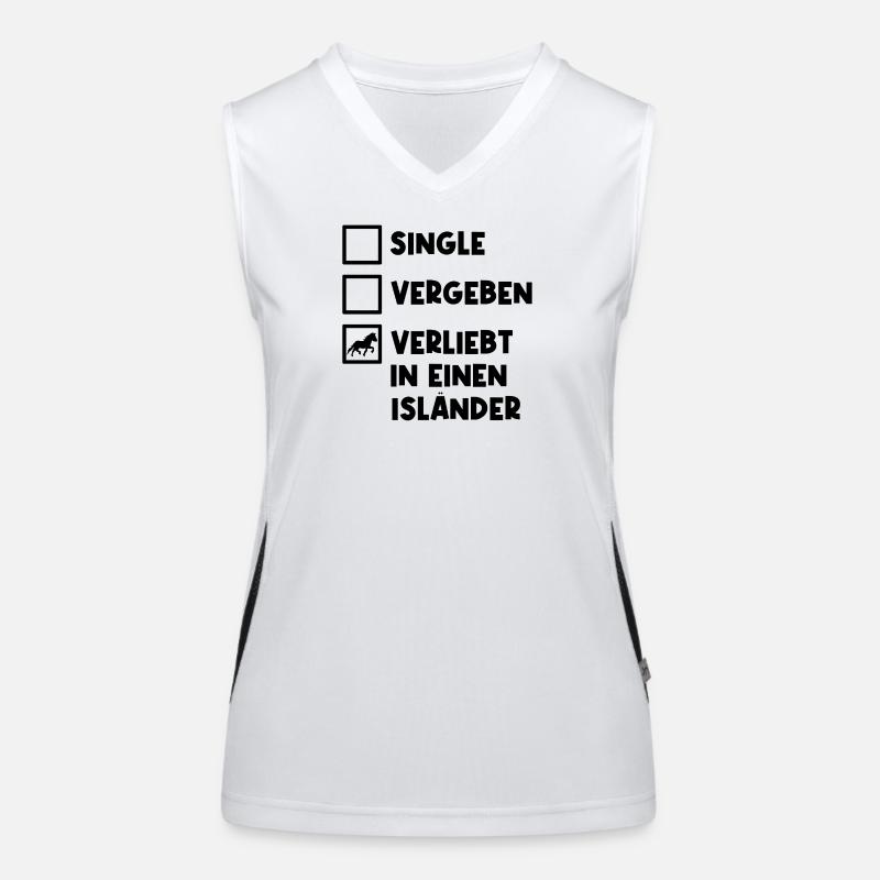 Islandpferde Isländer Pferdeliebe Statement Pferde Funktionelles Kontrast-Tank Top für Frauen