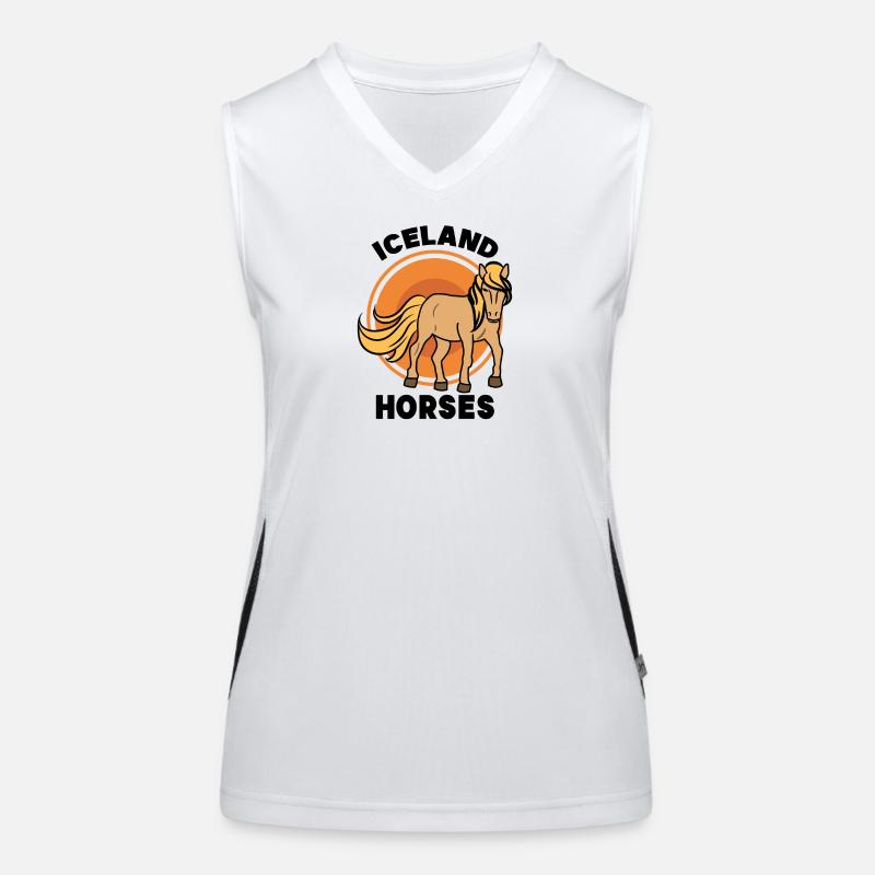 Islandpferde Pferdenarr Statement Araber Trab Funktionelles Kontrast-Tank Top für Frauen