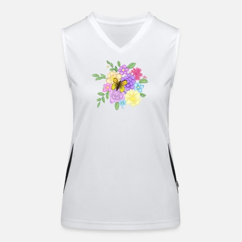 Bouquet de fleurs Débardeur respirant contrasté Femme