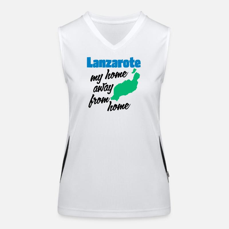 Lanzarote, ma maison loin de chez moi Débardeur respirant contrasté Femme