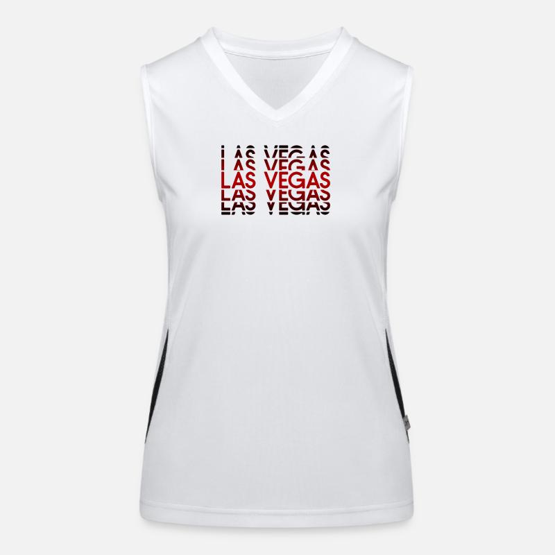 Las Vegas Neon Pattern - Women's Functional Contrast Tank Top - white/black