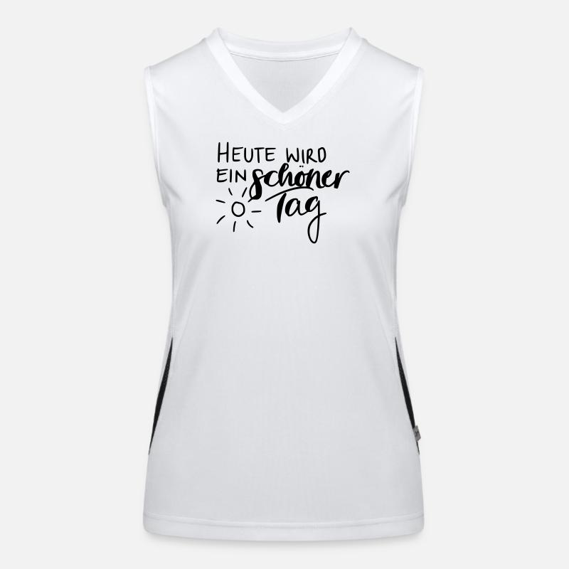 Heute wird ein schöner Tag Funktionelles Kontrast-Tank Top für Frauen