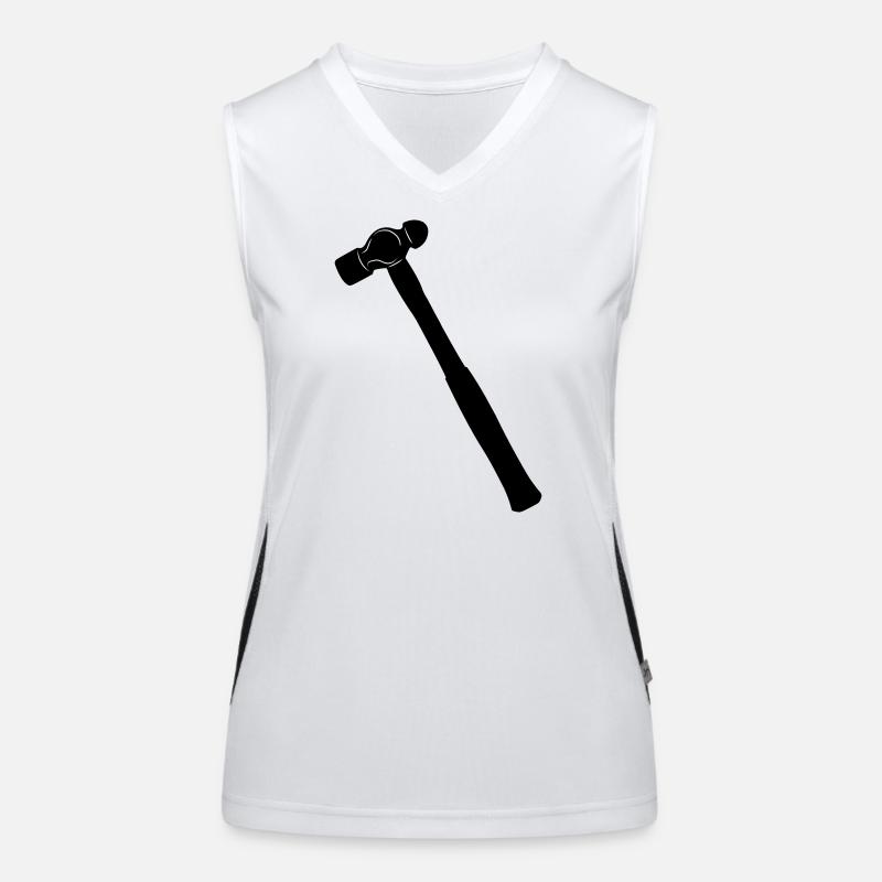 Kugelhammer oder Dellhammer Schattenbild Funktionelles Kontrast-Tank Top für Frauen