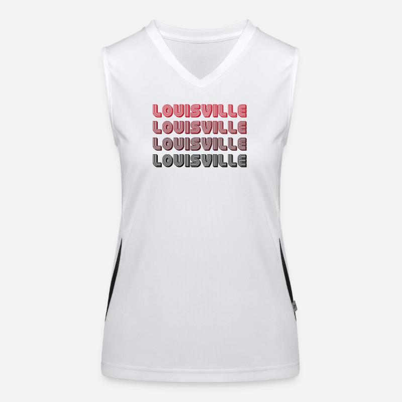 Louisville Gradient Typography Women's Functional Contrast Tank Top