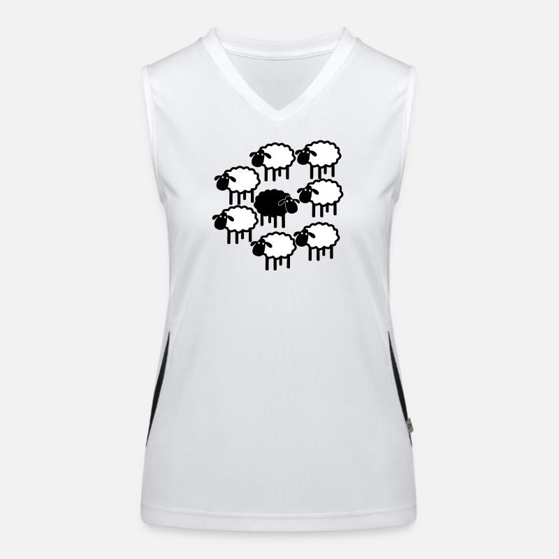 Midnight Sheep Parade Women's Functional Contrast Tank Top