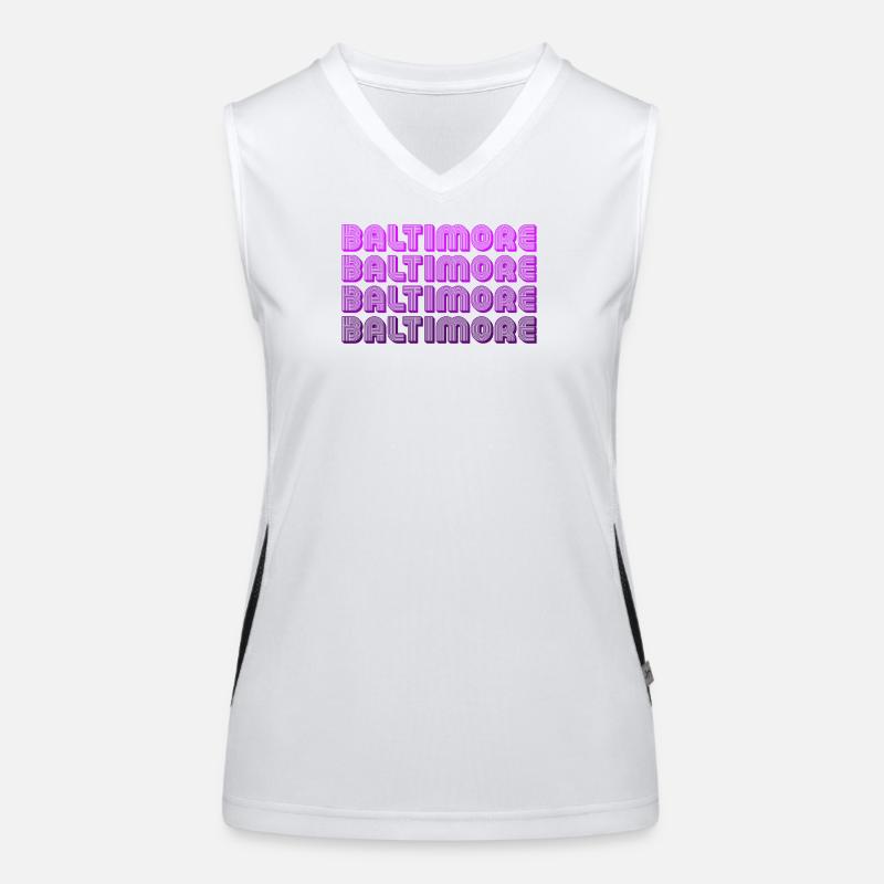 Baltimore Neon Grid Women's Functional Contrast Tank Top