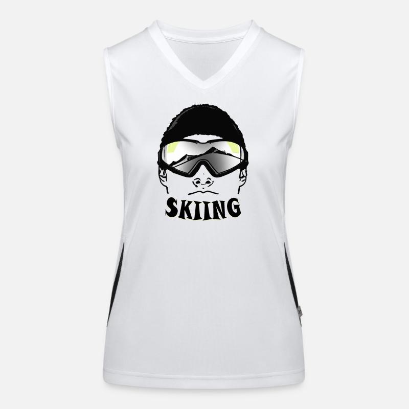 Alte Berg- und authentische Skibrillen Funktionelles Kontrast-Tank Top für Frauen