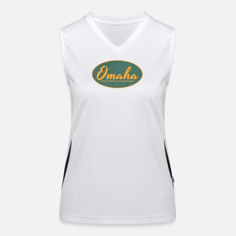Emblème Omaha Vintage Script Débardeur respirant contrasté Femme