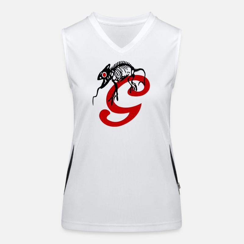 Gecko, Eidechse, Initiale Funktionelles Kontrast-Tank Top für Frauen