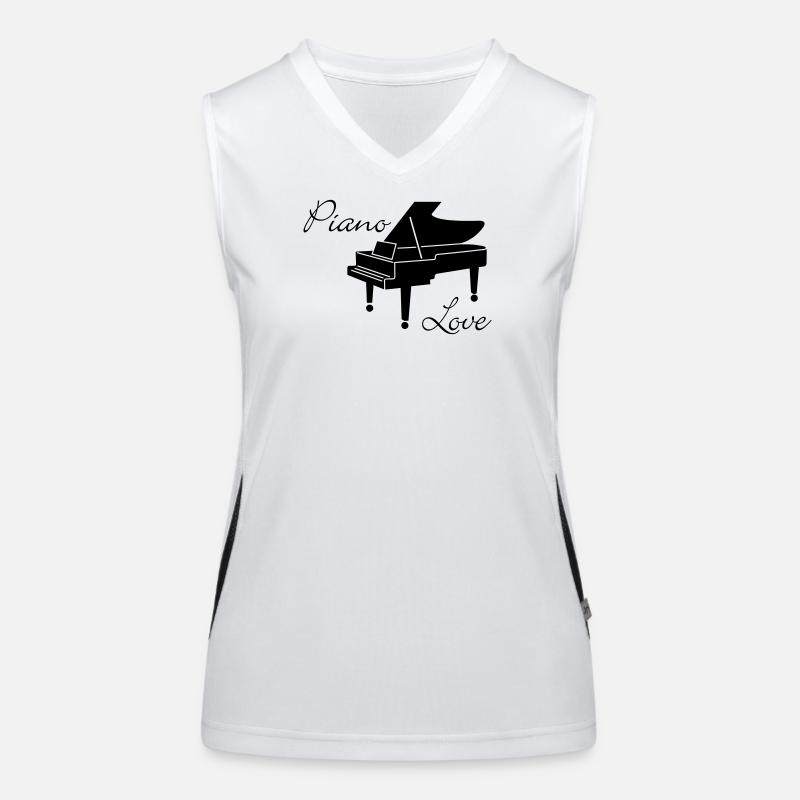 Klavier Liebe Funktionelles Kontrast-Tank Top für Frauen
