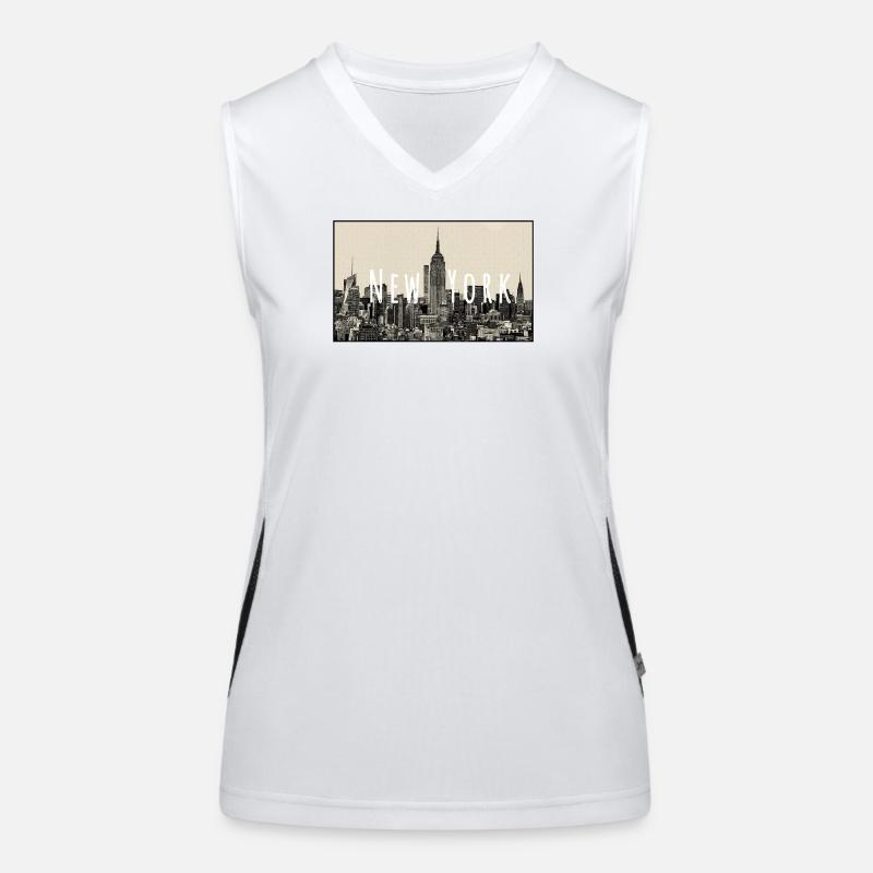 Horizon de New York Débardeur respirant contrasté Femme