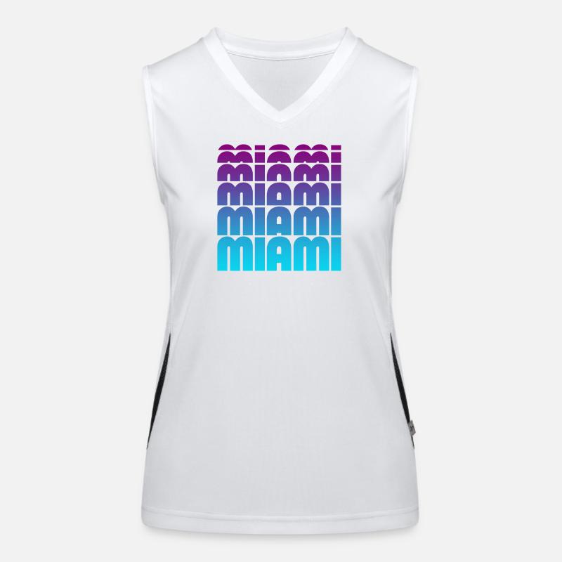 Miami Gradient Grid Funktionelles Kontrast-Tank Top für Frauen
