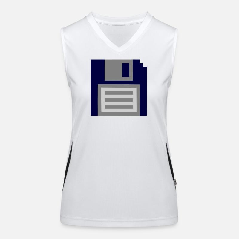 Floppy disk Women's Functional Contrast Tank Top