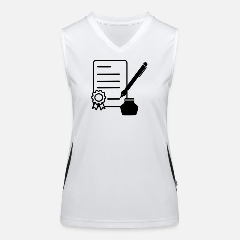 Vertrag mit Lacksiegel Funktionelles Kontrast-Tank Top für Frauen