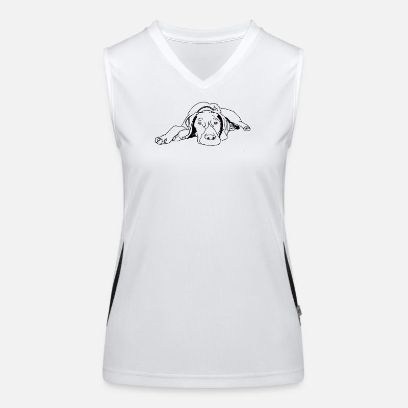 Pointer Deutsch Kurzhaar Funktionelles Kontrast-Tank Top für Frauen
