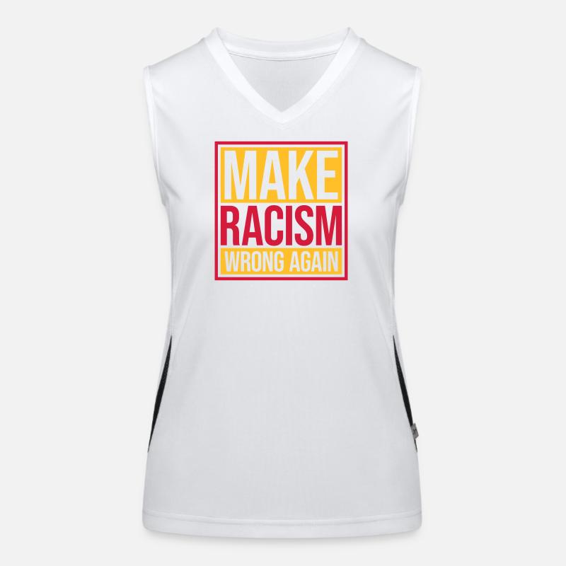 make racism wrong again Women's Functional Contrast Tank Top
