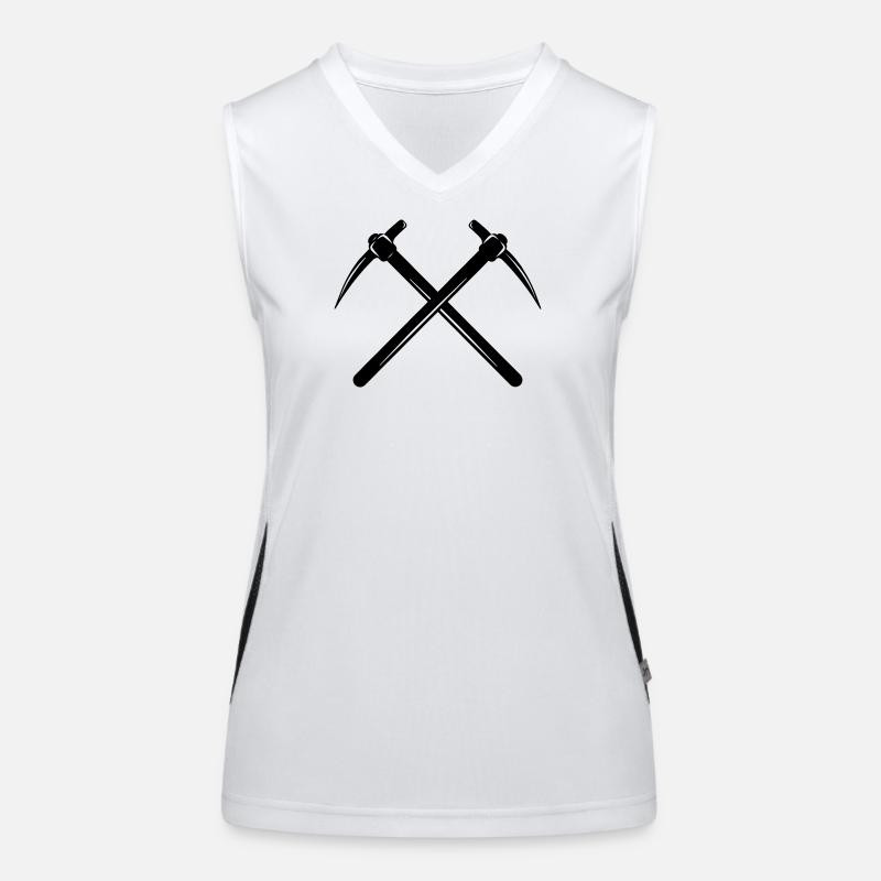 Two pickaxes crossed Women's Functional Contrast Tank Top