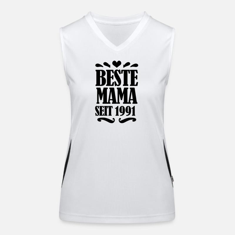 Beste Mama seit 1991 Funktionelles Kontrast-Tank Top für Frauen