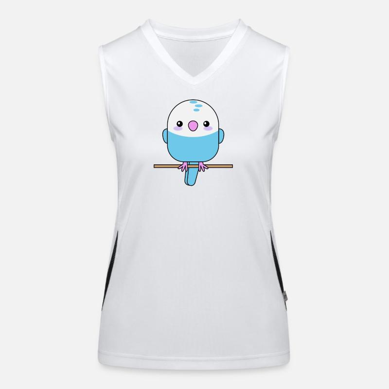 Perruche mignonne, perroquet, oiseau Débardeur respirant contrasté Femme