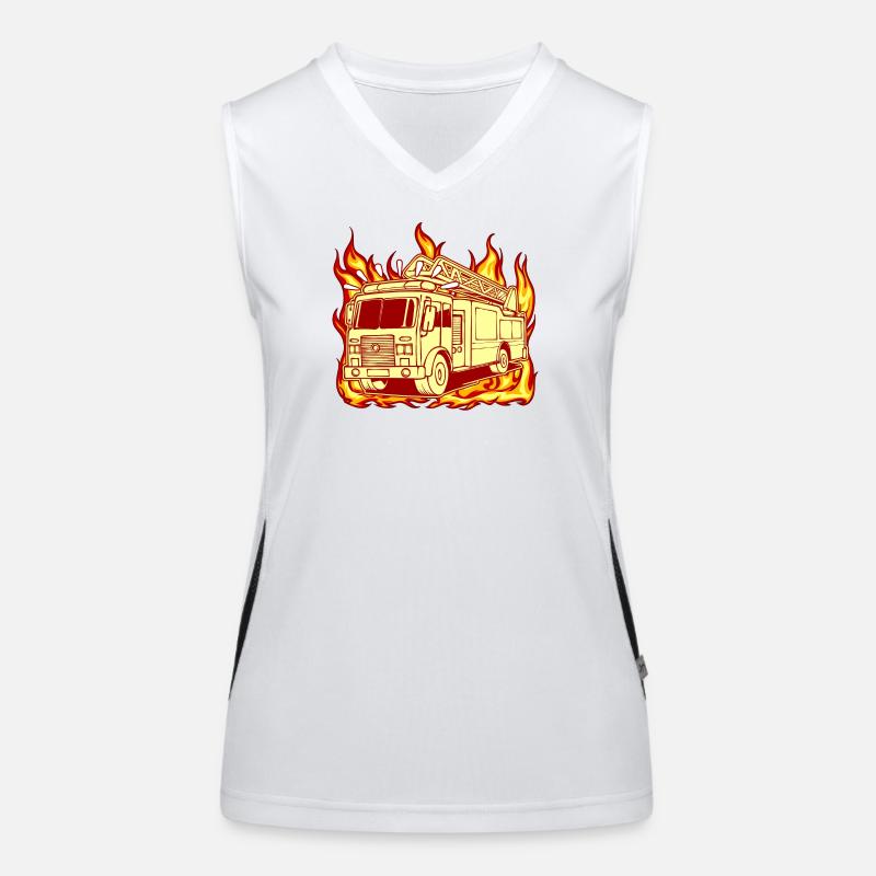 Fire engine fire brigade fire protection Women's Functional Contrast Tank Top