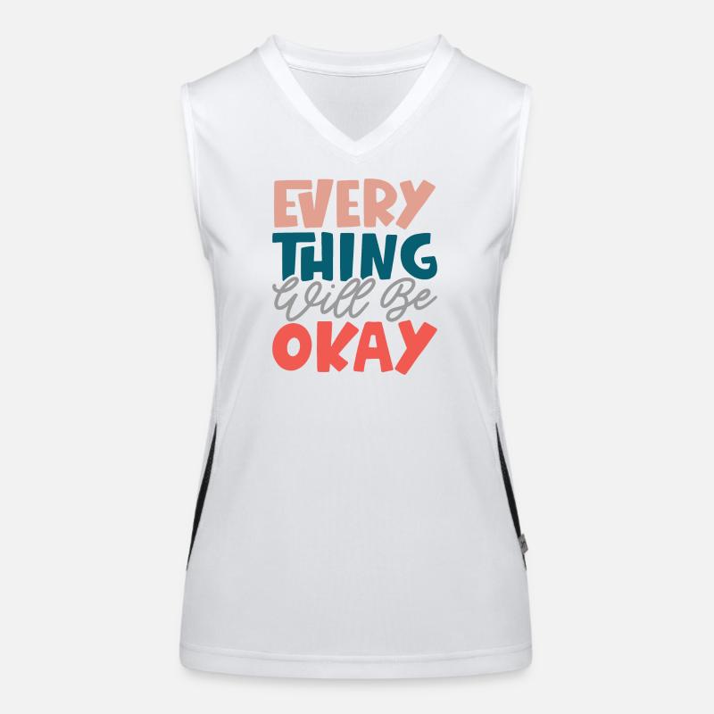 Alles wird gut Funktionelles Kontrast-Tank Top für Frauen