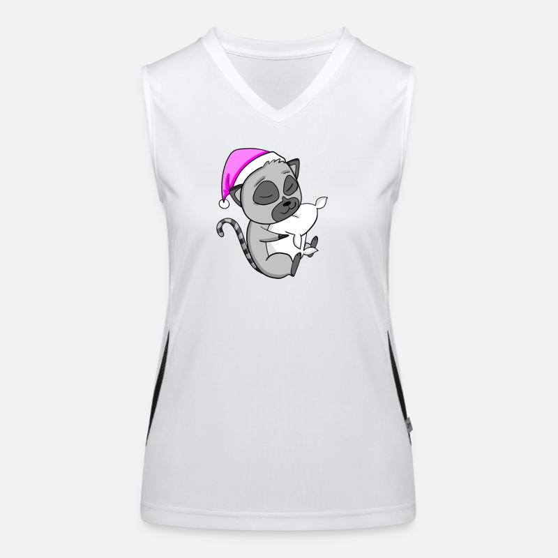 Lemur Funktionelles Kontrast-Tank Top für Frauen