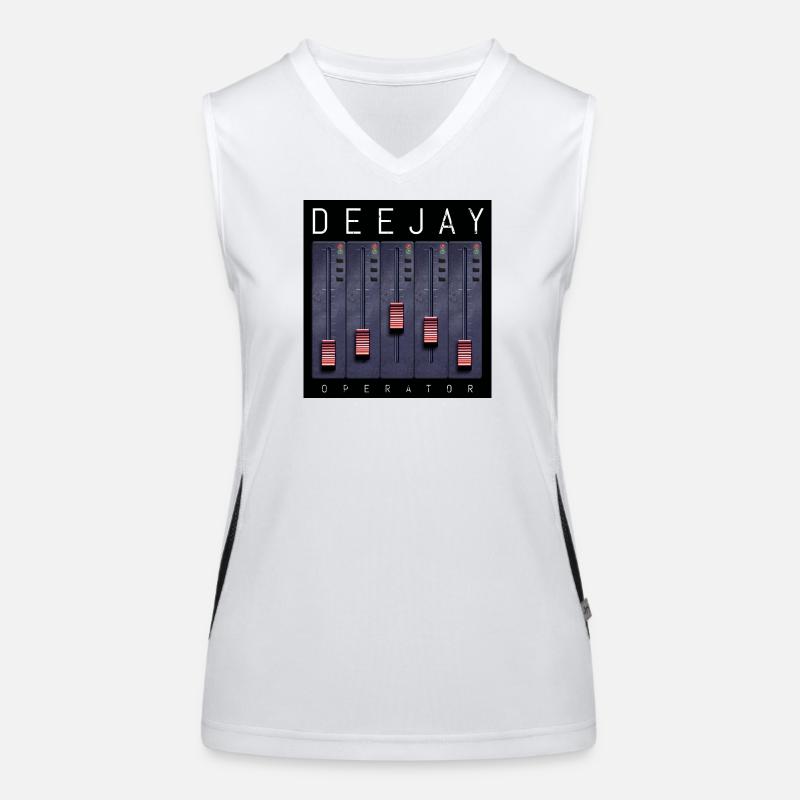 Deejay Operator Fader Design Women's Functional Contrast Tank Top