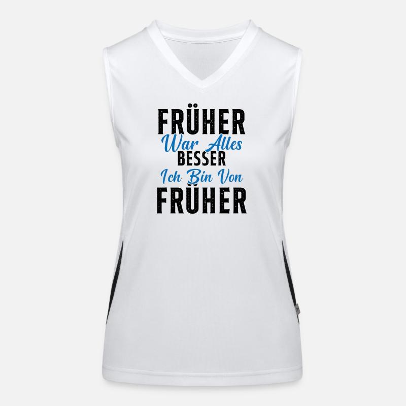 Früher war alles besser ich bin von früher Rentner Funktionelles Kontrast-Tank Top für Frauen