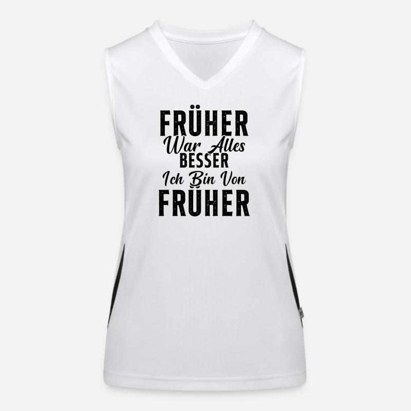 Früher war alles besser ich bin von früher Rentner Funktionelles Kontrast-Tank Top für Frauen