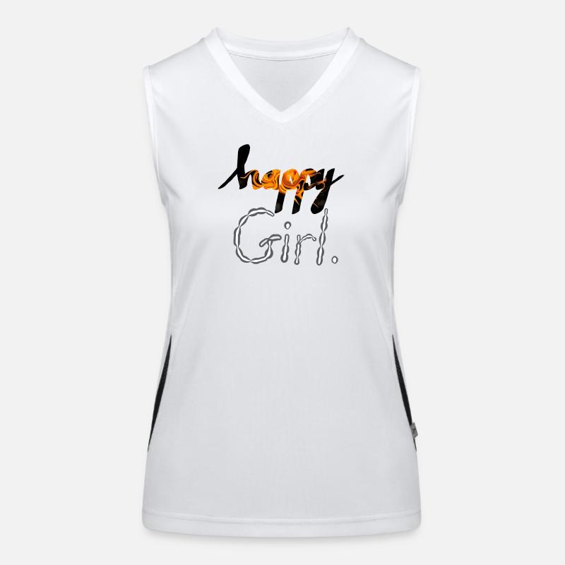 Glückliches Mädchen Funktionelles Kontrast-Tank Top für Frauen