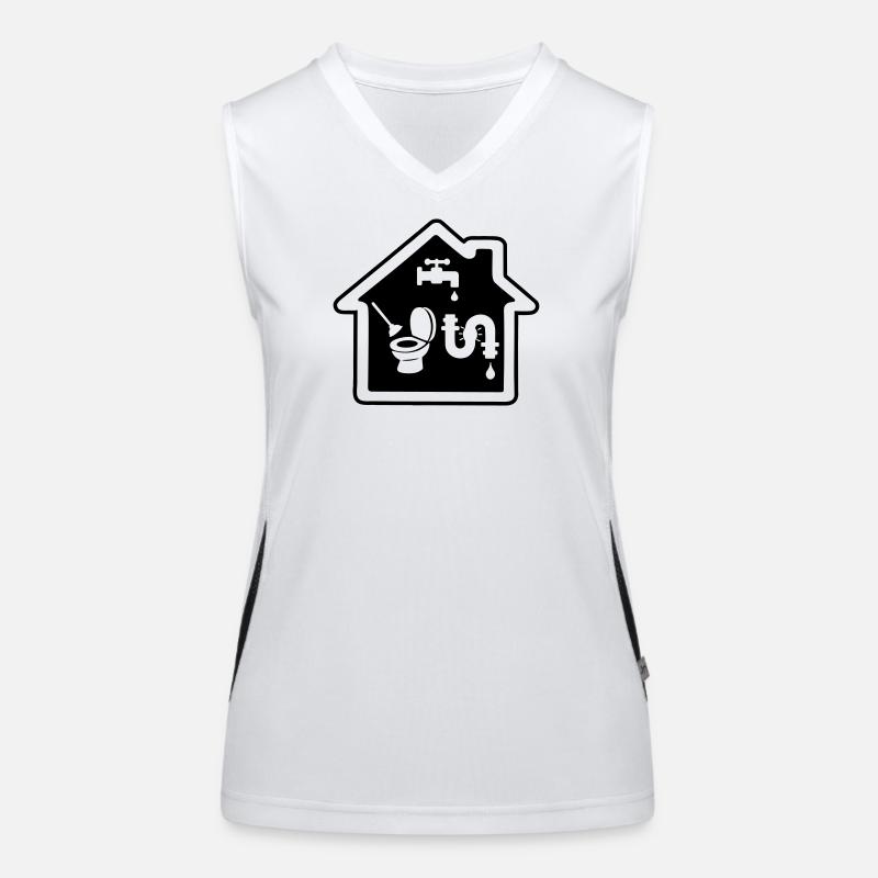 House with plumbing work Women's Functional Contrast Tank Top