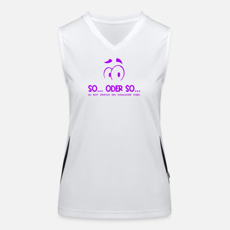 So...Oder So: Hässlicher Vogel - Lila Funktionelles Kontrast-Tank Top für Frauen